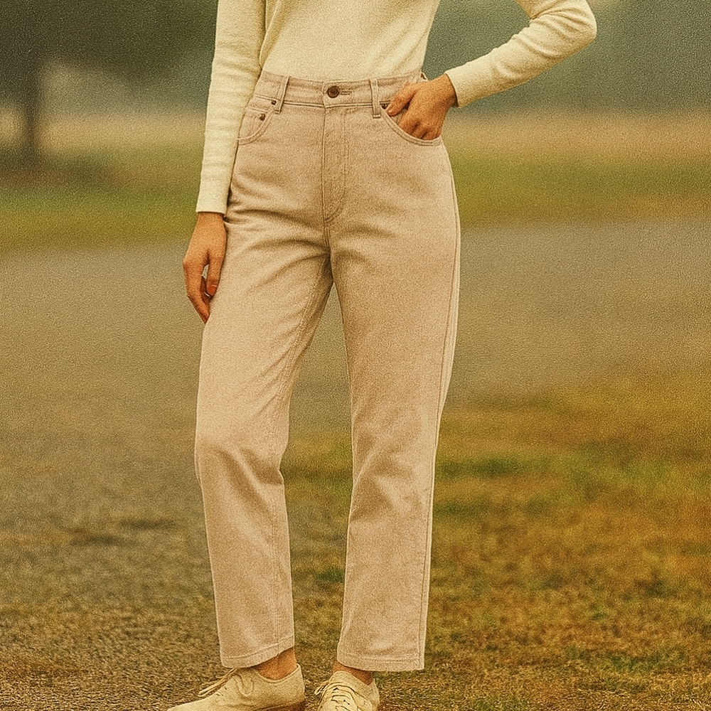 Vintage High Waisted Tan Jean